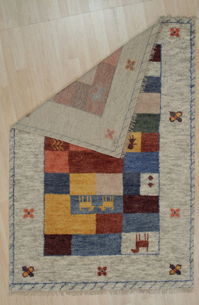 Beige Traditional Geometric Modern Knot Area Rug