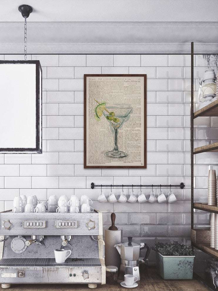 "Dry Martini" Framed Painting Print, 16"x24"
