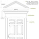 36"W x 18"H x 2"P Half Round Sunburst Pediment