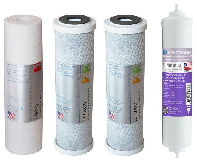 APEC Pre-Filter Set for Ultimate pH+ RO System RO-PH90 (Stage 1-3 and 6)