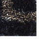Hand Tufted Shag Polyester Area Rug Geometric Black Beige, 6'x6' Square