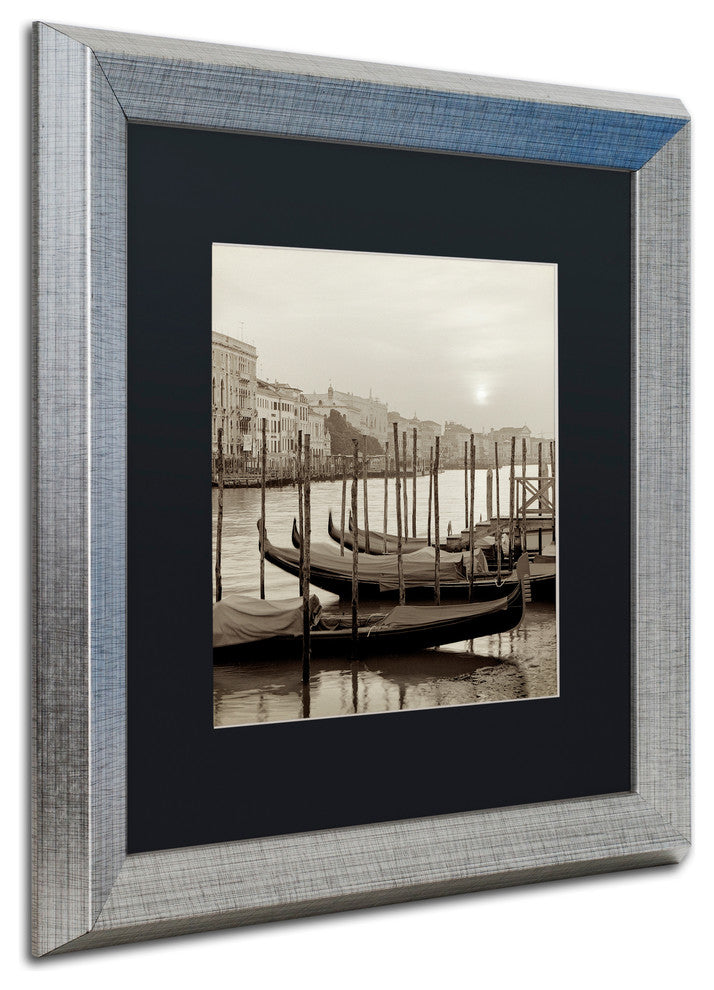 Alan Blaustein ''Venezia 11'' Art, Silver Frame, Black Mat, 16x16