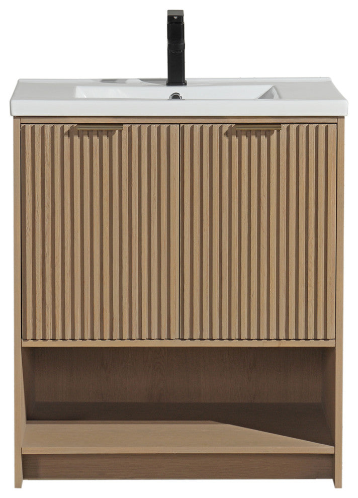 Ari Kitchen and Bath San Diego Bath Vanity, Oak, 30", Freestanding