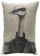 Ostrich Linen Pillow, 18"x12"