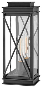 Montecito Medium Wall Mount Lantern in Museum Black