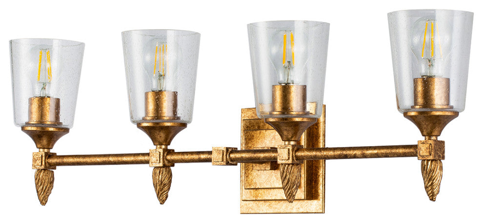 Felice 4 Light Bath Bar in Gold