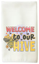 Welcome to Our Hive Honey Bee Microfiber Waffle Weave Kitchen Dish Towel