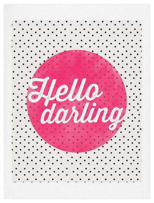 Deny Designs Allyson Johnson Hello Darling Dots Art Print