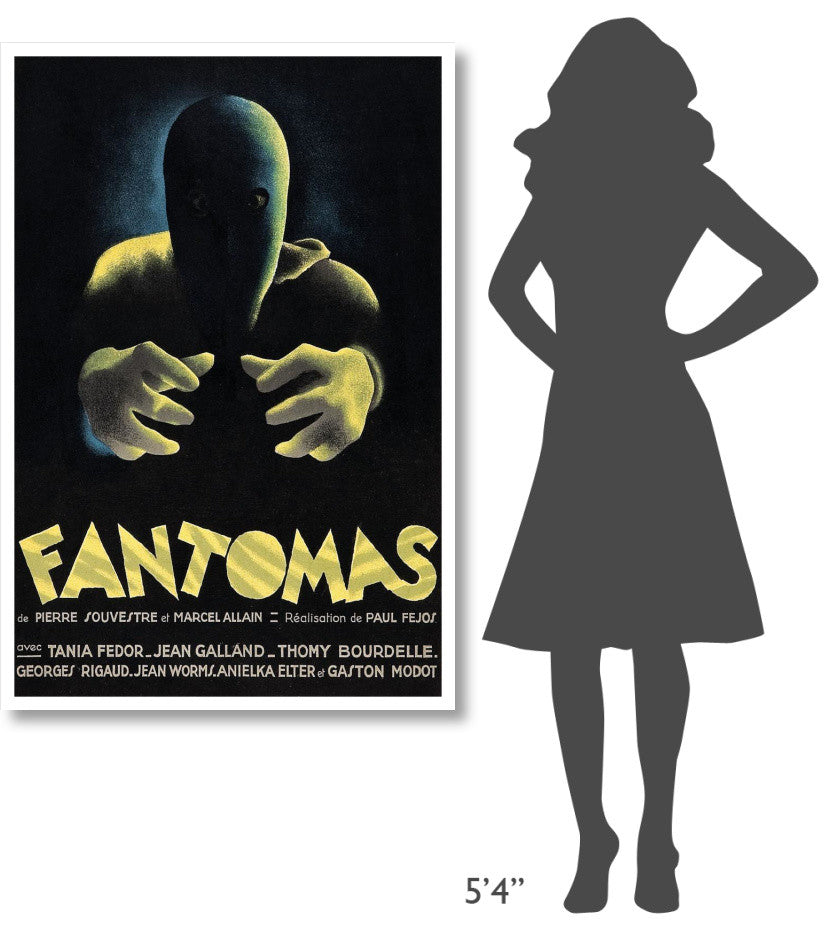 "Vintage Film Posters: Phantoms "Fantomas" Paper Print, 34"x50"