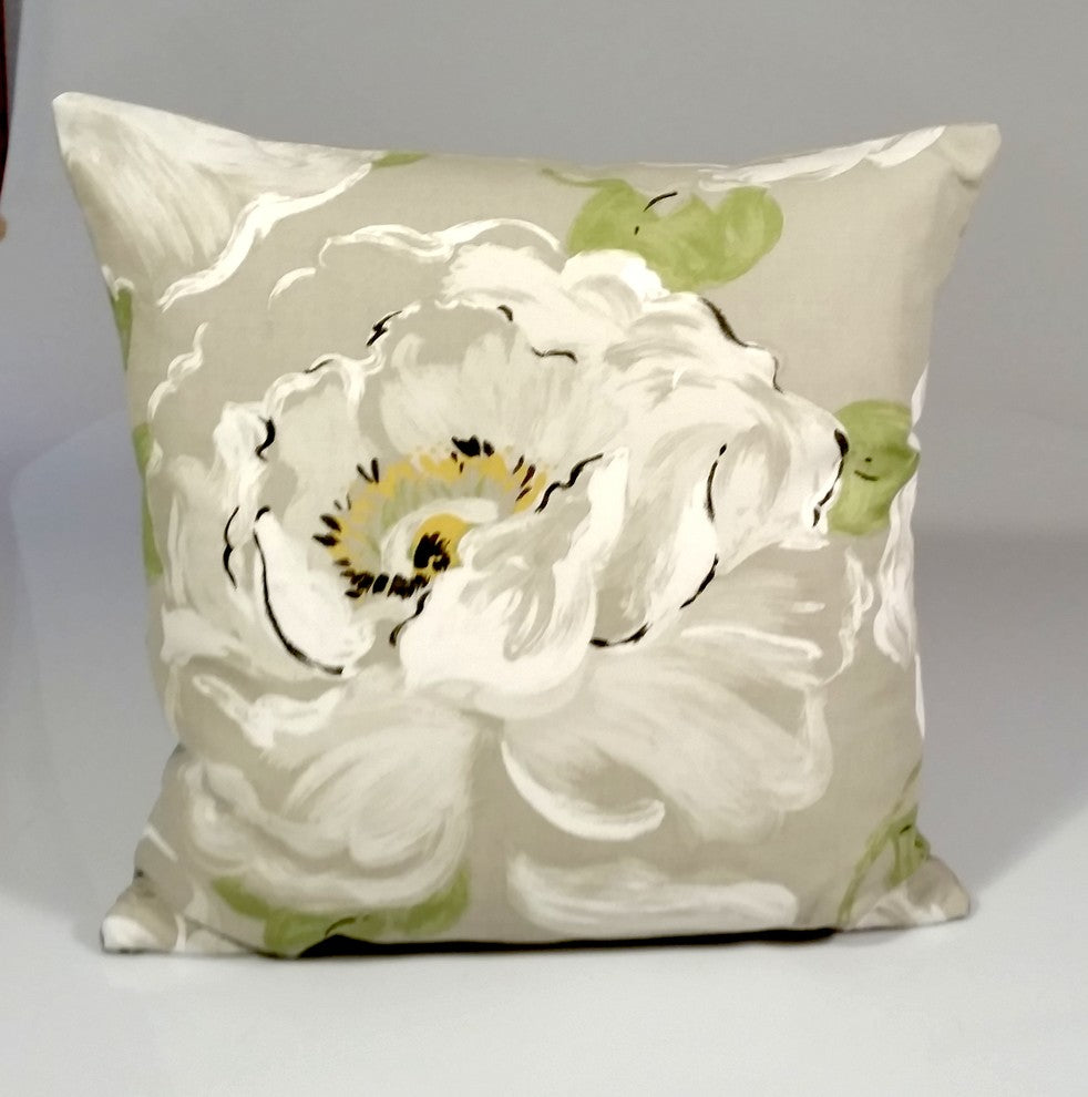 Decorative Pillow Cover Sanderson Floral, Beige, 18x18