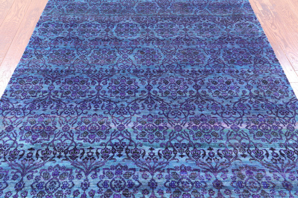 Persian Silk Handmade Rug 5' 4" X 7' 10" Q6814