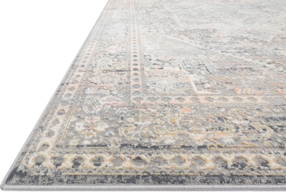 Lucia Rug, Gray/Sunset, 2'8"x10'