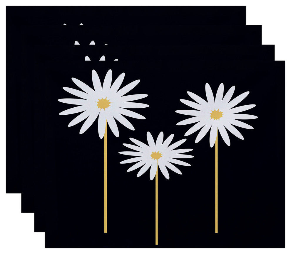 Daisy May Floral Print Placement, Bewitching, Set of 4