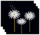 Daisy May Floral Print Placement, Bewitching, Set of 4