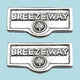 2 Switch Plate Tags BREEZEWAY Name Signs Labels Chrome Brass |