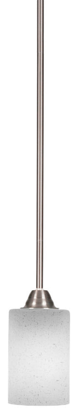 Paramount 1-Light Mini Pendant, Brushed Nickel, 4" White Muslin Glass