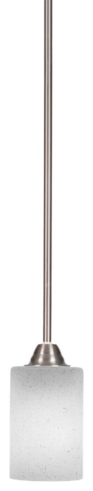 Paramount 1-Light Mini Pendant, Brushed Nickel, 4" White Muslin Glass