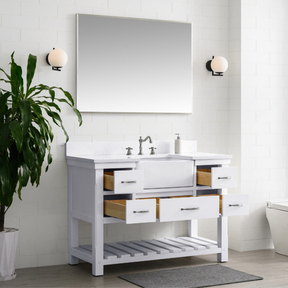 Wesley 48" Bathroom Vanity, White