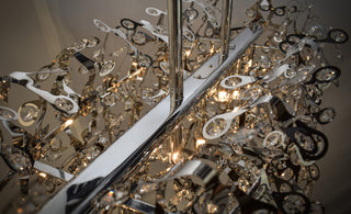 Maxim 24206 Comet 7 Light 35" Crystal Linear Chandelier - Polished Chrome