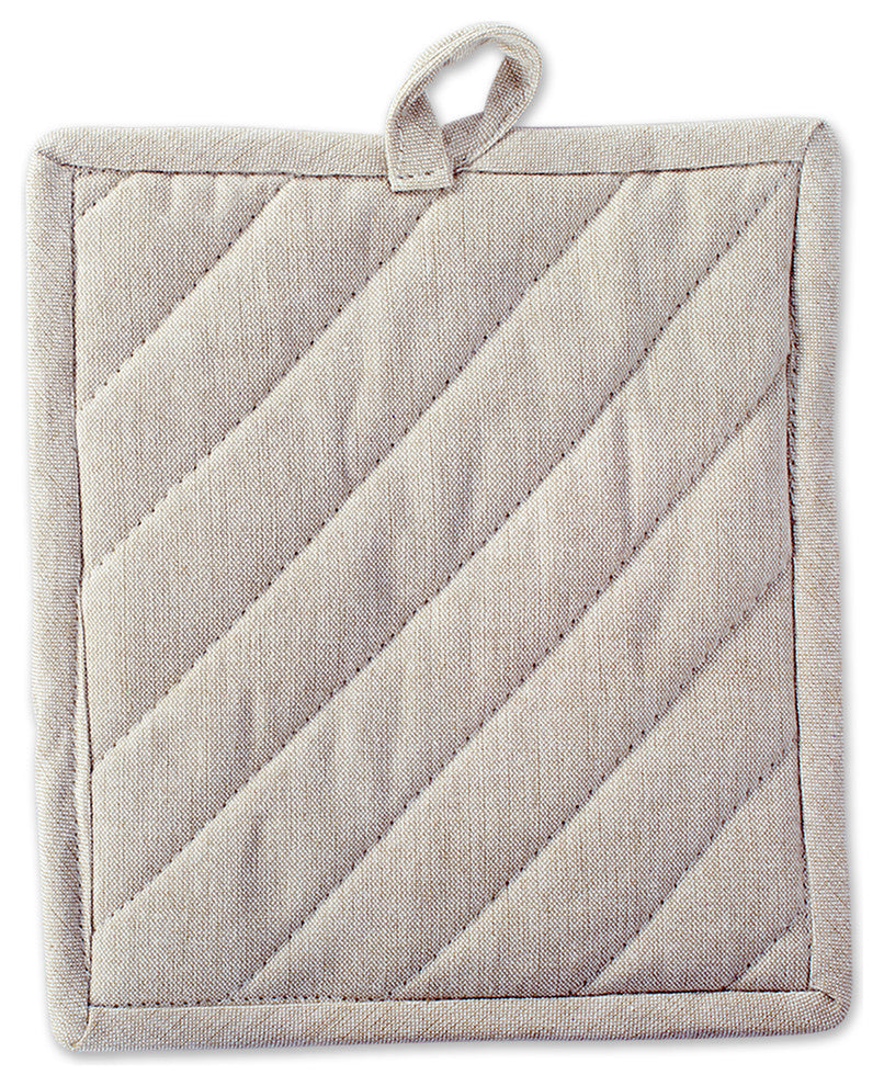 DII Natural Solid Chambray Pot Holder, Set of 2