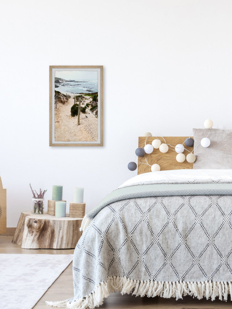 "Coastal Bay" Framed Painting Print, 24x36