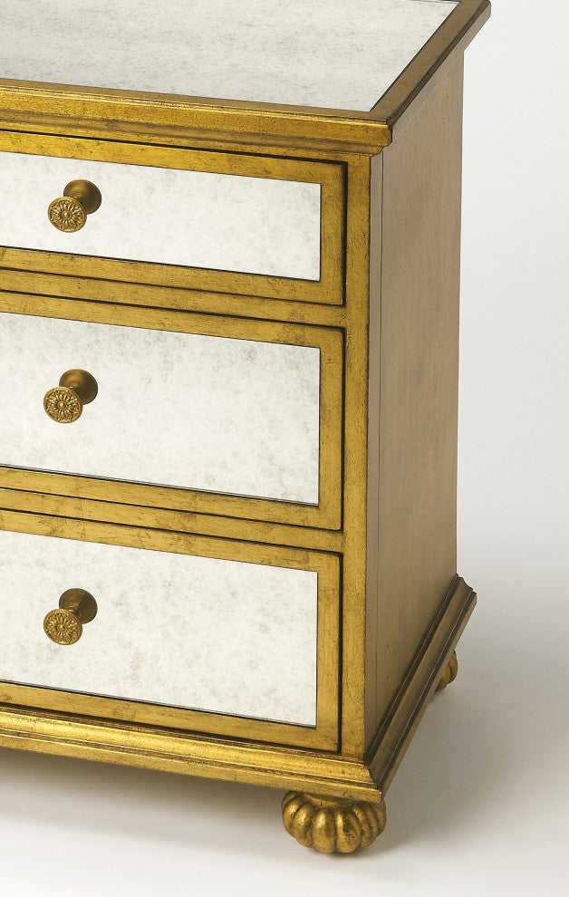 Grable Gold Leaf Accent Chest
