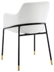 Dining Chair, White Black, Velvet, Modern, Mid Century Cafe Bistro Hospitality