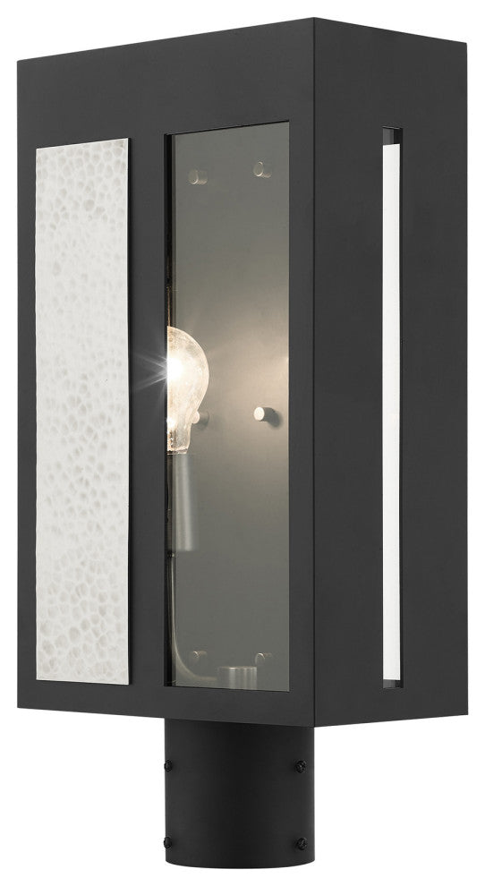 Black Contemporary, Nautical, Sophisticated Outdoor Post Top Lantern
