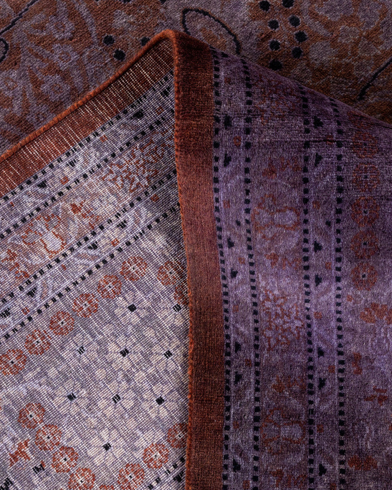 Fine Vibrance, One-of-a-Kind Hand-Knotted Area Rug Purple, 10' 2" x 14' 4"