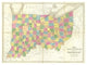 "Map of Ohio and Indiana, 1839" Digital Paper Print by David H. Burr, 32"x24"