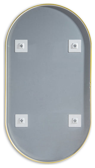 Metal Frame Shatterproof Wall Mount Mirror, FM4, Brushed Gold, 24"x44"