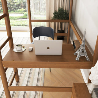 Gewnee Twin Size Loft Bed with Desk