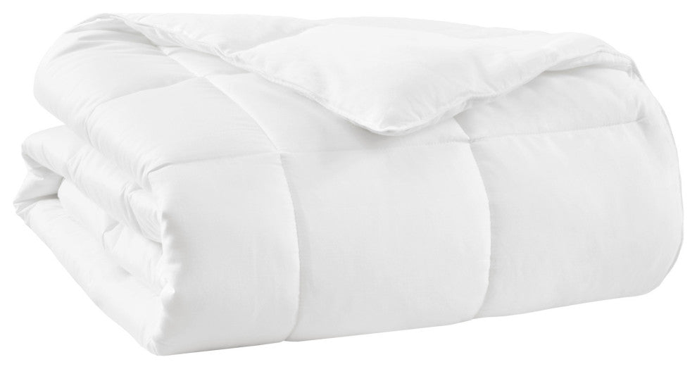 Sleep Philosophy Sateen Double Insertion Comforter, White, Twin