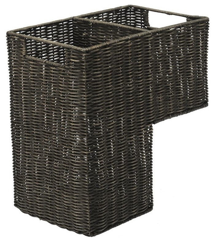 Wicker Step Basket, Brown