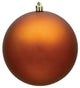 80Mm 3" Matte Copper Ball Ornament With Wire, Uv Coated