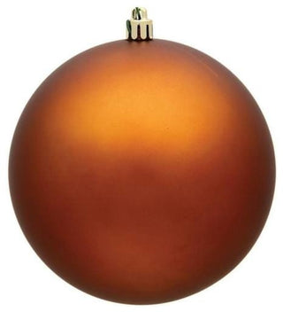 80Mm 3" Matte Copper Ball Ornament With Wire, Uv Coated