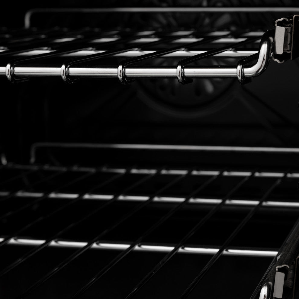36" Dual Fuel Range, Stainless With Black Matte and Champagne RAZ-BLM-36-CB