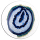 Slice Of Beautiful Blue Agate, Abstract Disc Metal Artwork, 23"