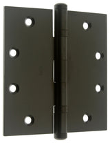 Solid Brass 4-1/2" x 4-1/2" Ball Bearing Hinges, Oil-Rubbed Bronze, Pair