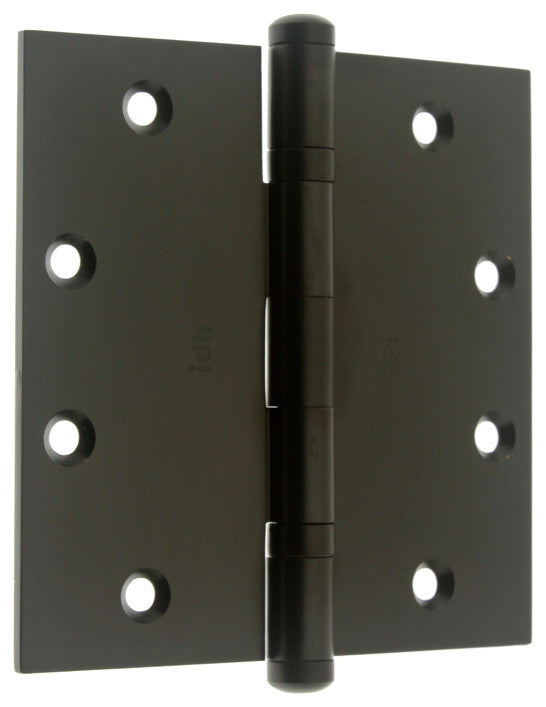 Solid Brass 4-1/2" x 4-1/2" Ball Bearing Hinges, Oil-Rubbed Bronze, Pair