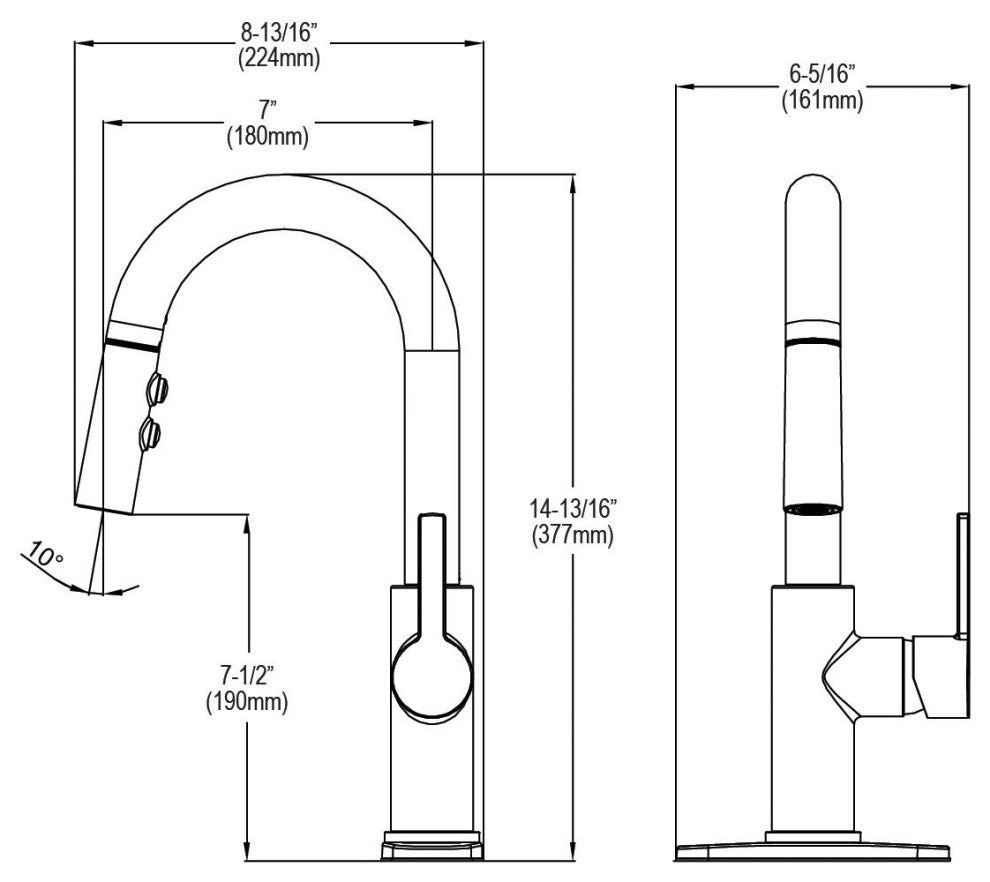 LKAV3032LS Elkay Avado Single Hole Bar Faucet, Lustrous Steel