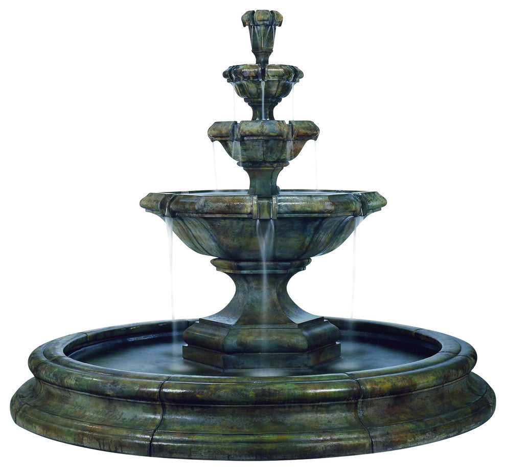 Grande Kensington Three Tier Fountain in Pool, Sorrento Sandstone