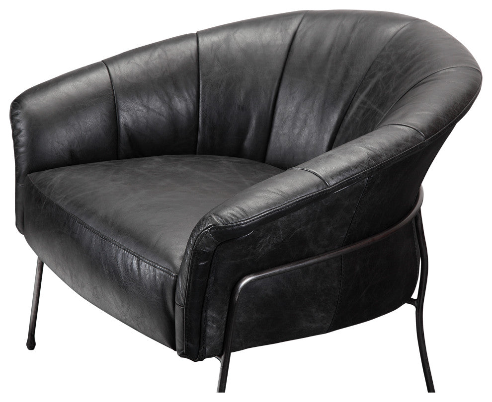 Retro Gordon Arm Chair Black - Black