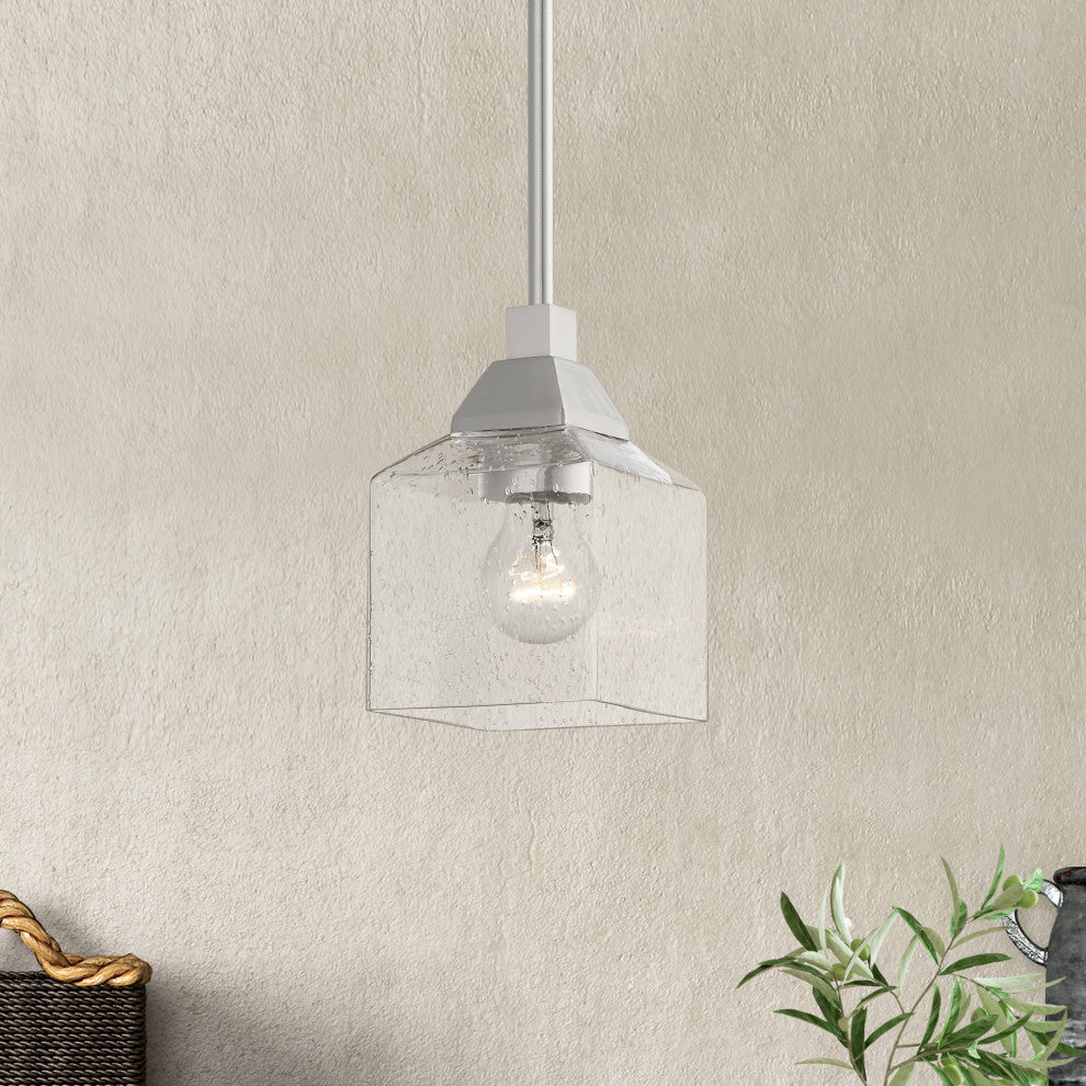 Aragon 1 Light Brushed Nickel Mini Pendant