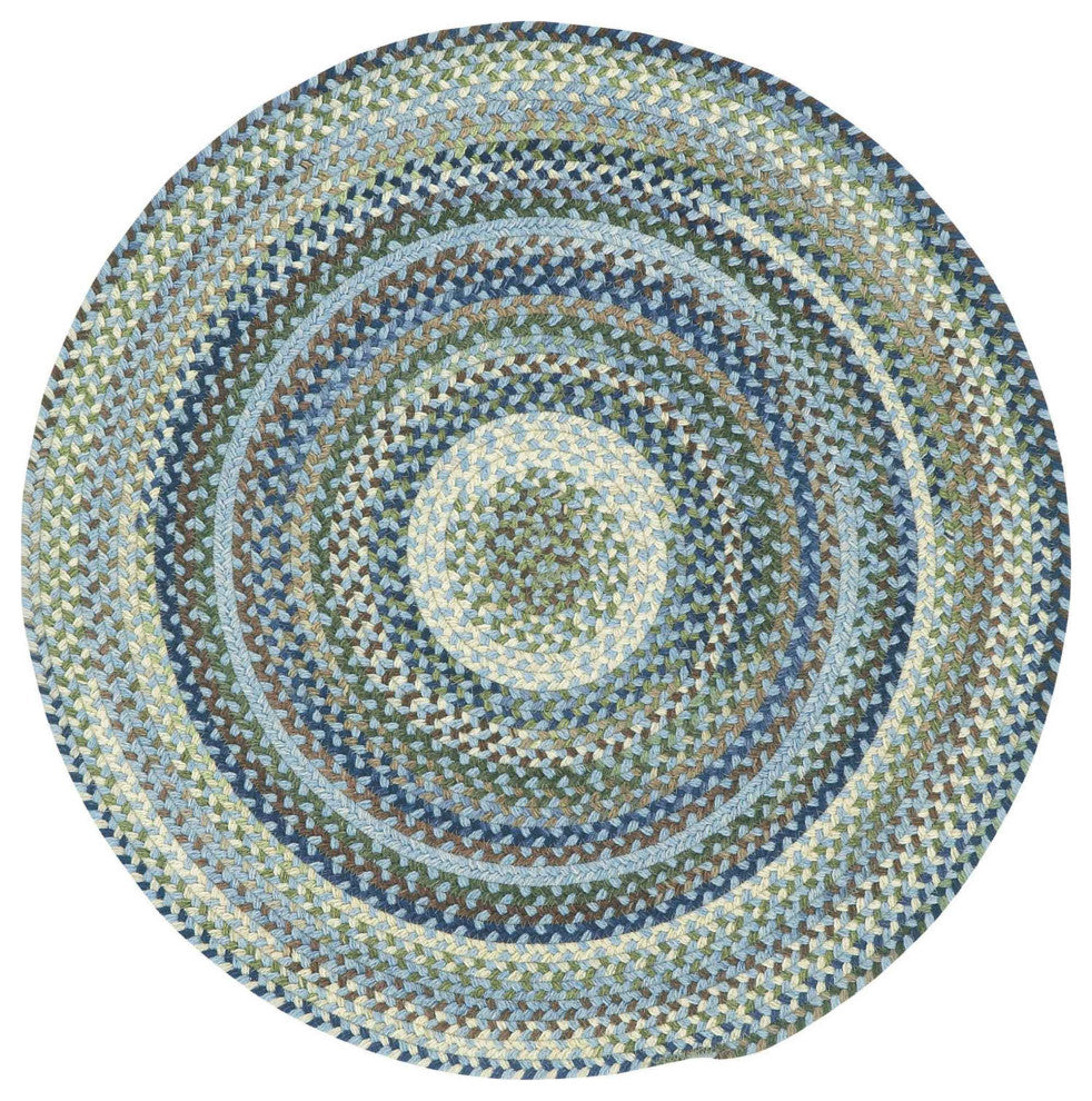 Capel Manchester Light Blue 0048_400 Braided Rugs - 36" Round