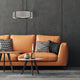 Gray Contemporary Pendant With Matte Black Metal