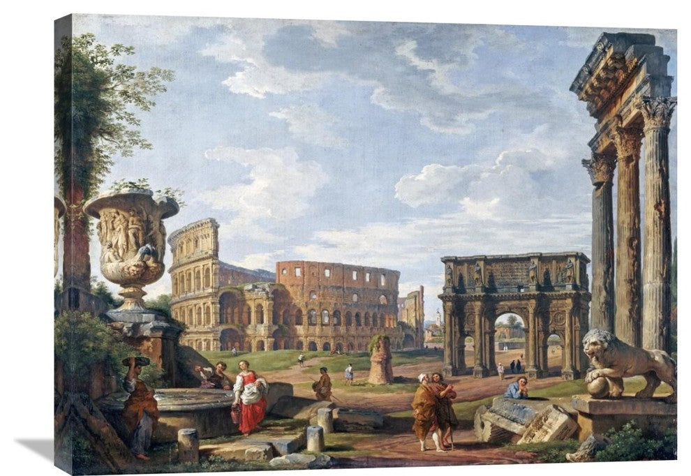 "A Capriccio View of Rome With The Colosseum" Artwork, 30" x 22"