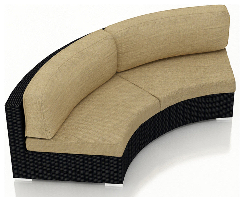 Urbana Curve Loveseat, Heather Beige