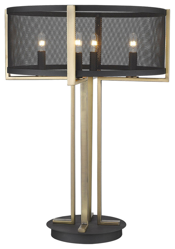 Trend Home 4-Light Matte Black Table Lamp