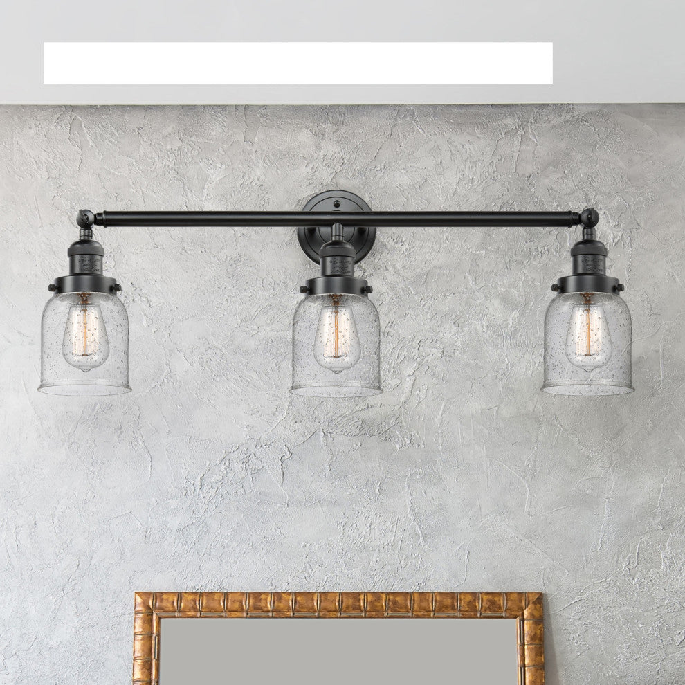 Innovations Lighting 205-S Small Bell Bell 3 Light 30"W - Polished Chrome /